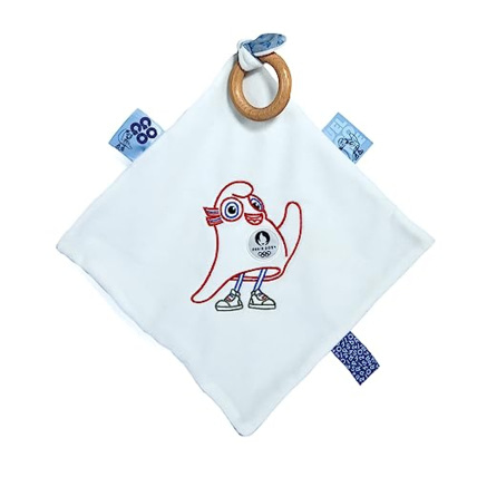 Avis Doudou plat avec anneau en bois - Mascotte Officielle JO 2024 DOUDOU ET COMPAGNIE 1