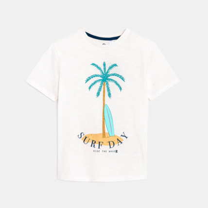 Avis T-shirt à motif placé blanc garçon OKAIDI 2