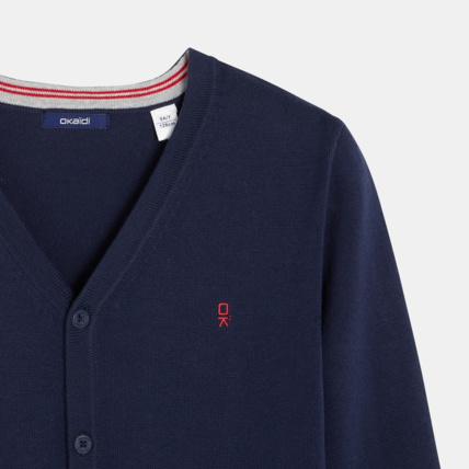 Avis Gilet col V bleu garçon OKAIDI 2