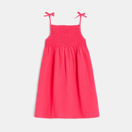 Avis Robe à smocks unie rose fille OKAIDI 1