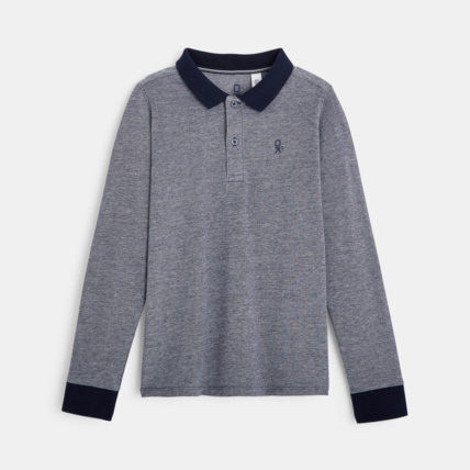 Avis Polo manches longues bleu garçon OKAIDI 1