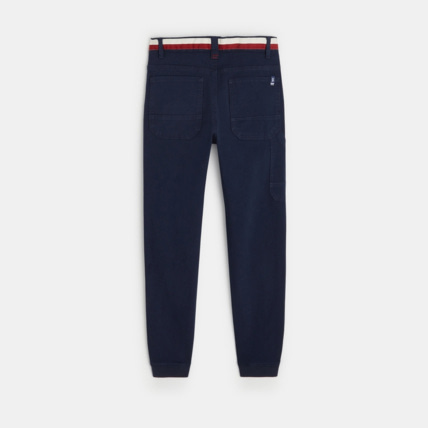 Avis Pantalon en toile et cordon à la taille bleu garçon OKAIDI 4