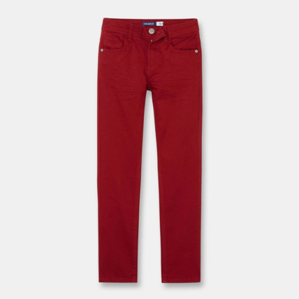 Avis Pantalon slim en toile rouge garçon OKAIDI 1