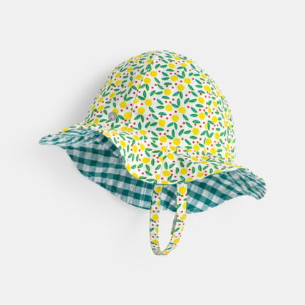 Avis Chapeau de soleil réversible imprimé citrons OBAÏBI 1