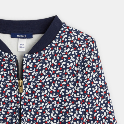 Avis Teddy en molleton imprimé all over bleu fille OKAIDI 2