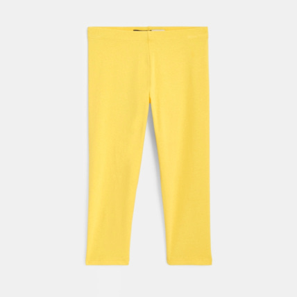 Avis Legging court en jersey jaune fille OKAIDI 1