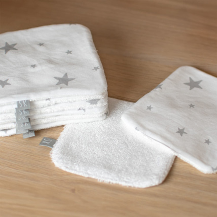 Avis Lingettes bébé lavables en 100% coton 8 pièces, STELLA Sevira Kids 2
