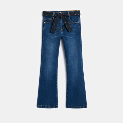 Avis Jean flare ceinturé bleu fille OKAIDI 1