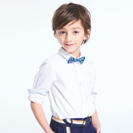 Avis Chemise unie en lin blanche garçon OKAIDI 1