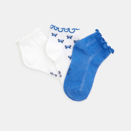Avis Socquettes volantées (lot de 3) bleu fille OKAIDI 2