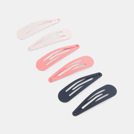 Avis Barrettes clic-clac en métal uni (lot de 6) rose fille OKAIDI 1