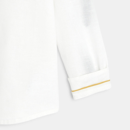 Avis Chemise originale en popeline bicolore blanche garçon OKAIDI 4