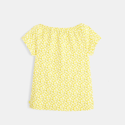 Avis T-shirt imprimé fleuri jaune fille OKAIDI 3