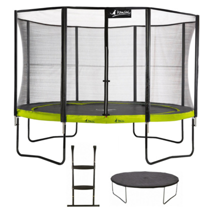 Avis Trampoline de jardin 365 cm + filet de sécurité + échelle + bâche de protection PUNCHI  Kangui 2