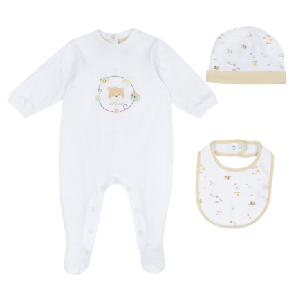 Avis Coffret Cadeau avec Grenouillère, Bonnet Et Bavoir Chicco 1