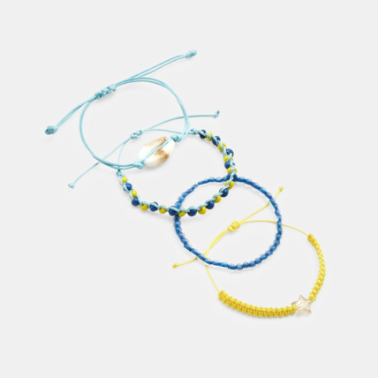 Avis Bracelets tressés et perles fantaisie jaune fille OKAIDI 1