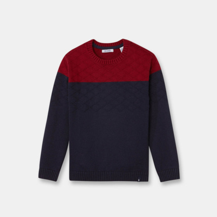 Avis Pull bicolore bleu garçon OKAIDI 1