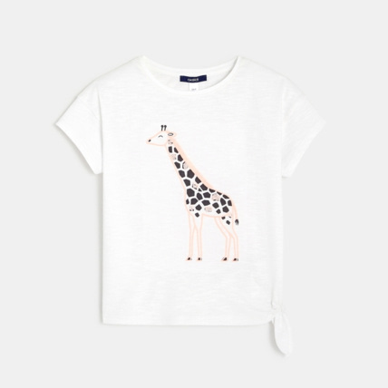 Avis T-shirt à motif fantaisie blanc fille OKAIDI 1