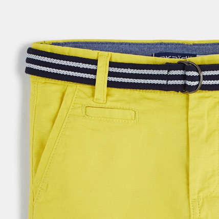 Avis Bermuda slim en toile jaune garçon OKAIDI 3