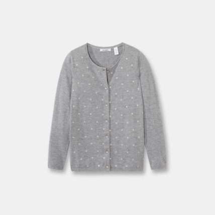 Avis Gilet boutonné gris fille OKAIDI 1