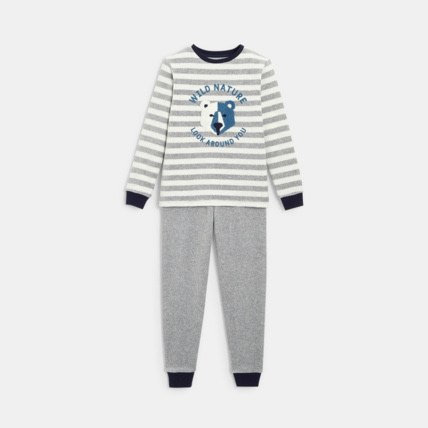 Avis Pyjama 2 pièces en velours gris garçon OKAIDI 1