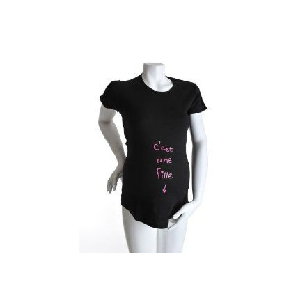 Avis T-Shirt manches courtes 'c'est une fille'  KELMOI 1