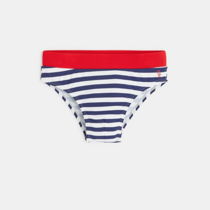 Avis Slip de bain rayé bleu garçon OKAIDI 1