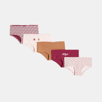Avis Culottes boxers en jersey (lot de 5) rose fille OKAIDI 1