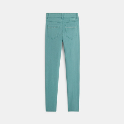 Avis Pantalon skinny en toile unie vert fille OKAIDI 4