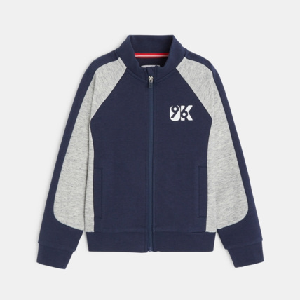 Avis Sweat-shirt zippé bicolore bleu garçon OKAIDI 2