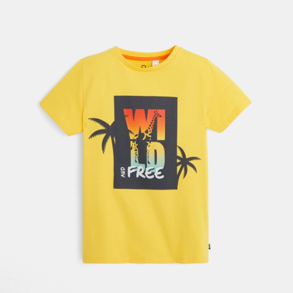 Avis T-shirt à message nature jaune garçon OKAIDI 2