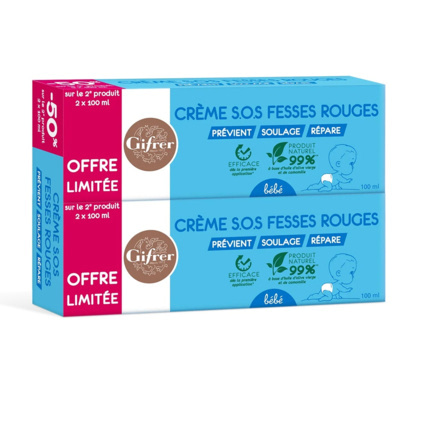 Avis Lot de 2 Crèmes SOS fesses rouges Gifrer 1