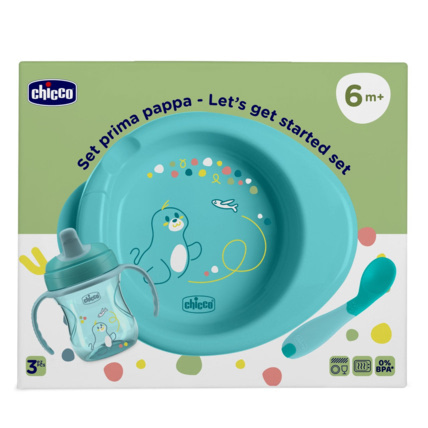 Avis Coffret repas assiette + tasse + cuillère - 6m+ Chicco 1