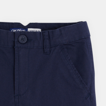 Avis Pantalon chino slim bleu garçon OKAIDI 2