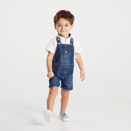 Avis Salopette courte denim et t-shirt tunisien OBAÏBI 1