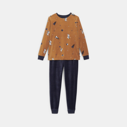 Avis Pyjama 2 pièces en velours à thème orange garçon OKAIDI 1