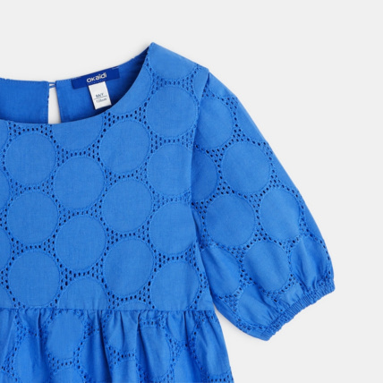 Avis Robe en broderie anglaise bleue fille OKAIDI 3