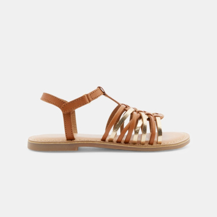 Avis Sandales en cuir à lanières beige fille OKAIDI 1