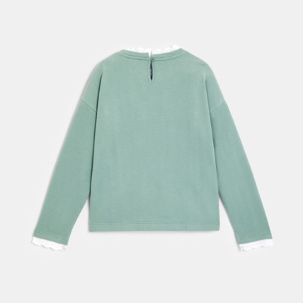 Avis Sweat-shirt à col collerette vert fille OKAIDI 4