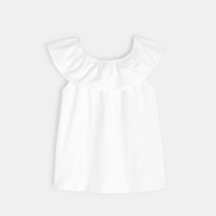 Avis T-shirt volanté blanc fille OKAIDI 3