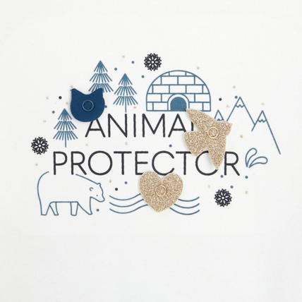 Avis T-shirt personnalisable Animal Protector blanc fille OKAIDI 3