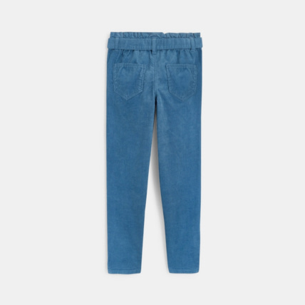 Avis Pantalon carrot en velours bleu fille OKAIDI 3