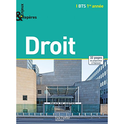 Avis Enjeux et Repères Droit BTS 1re année - Livre élève - Ed. 2014 Hachette Éducation 1