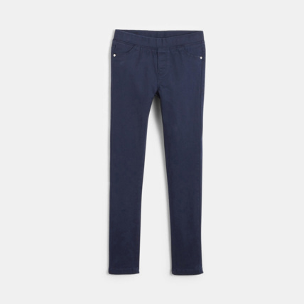 Avis Pantalon en toile hyper stretch bleu fille OKAIDI 1