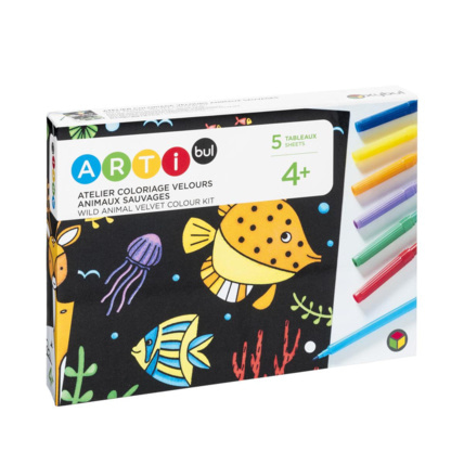 Avis Atelier coloriage velours animaux sauvages Oxybul 1