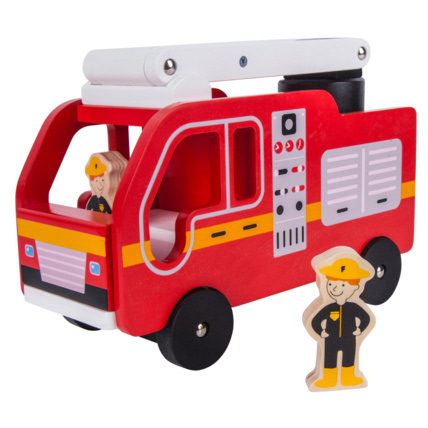 Avis Jouet bois Camion pompier en bois CARREFOUR WOODEN 1