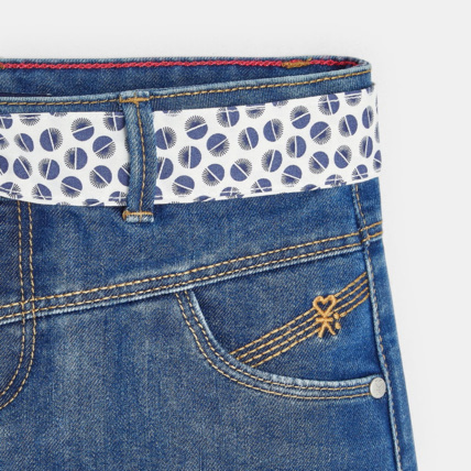 Avis Mini-jupe ceinturée bleue fille OKAIDI 3