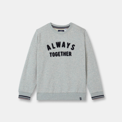 Avis Sweat-shirt à message gris garçon OKAIDI 1