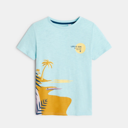Avis T-shirt à message bleu garçon OKAIDI 2