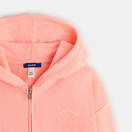 Avis Sweat-shirt uni à capuche rose fille OKAIDI 3